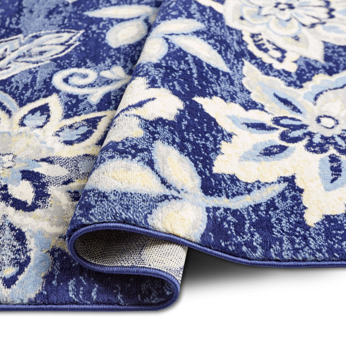 Andover Mills™ Mountview Performance Navy Blue Rug & Reviews | Wayfair
